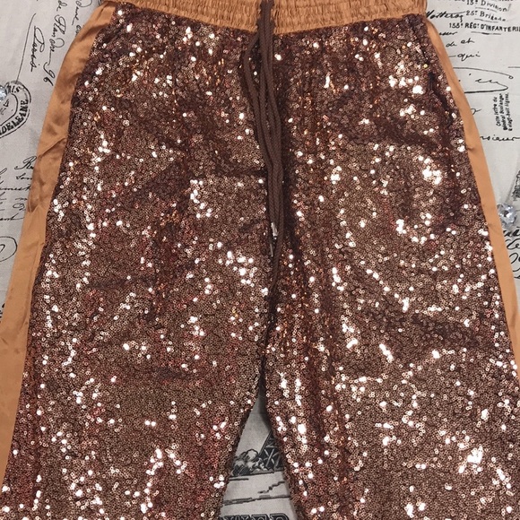 Prabal Gurung Metallic High-rise Sequin TROUSERS - Picture 8 of 15